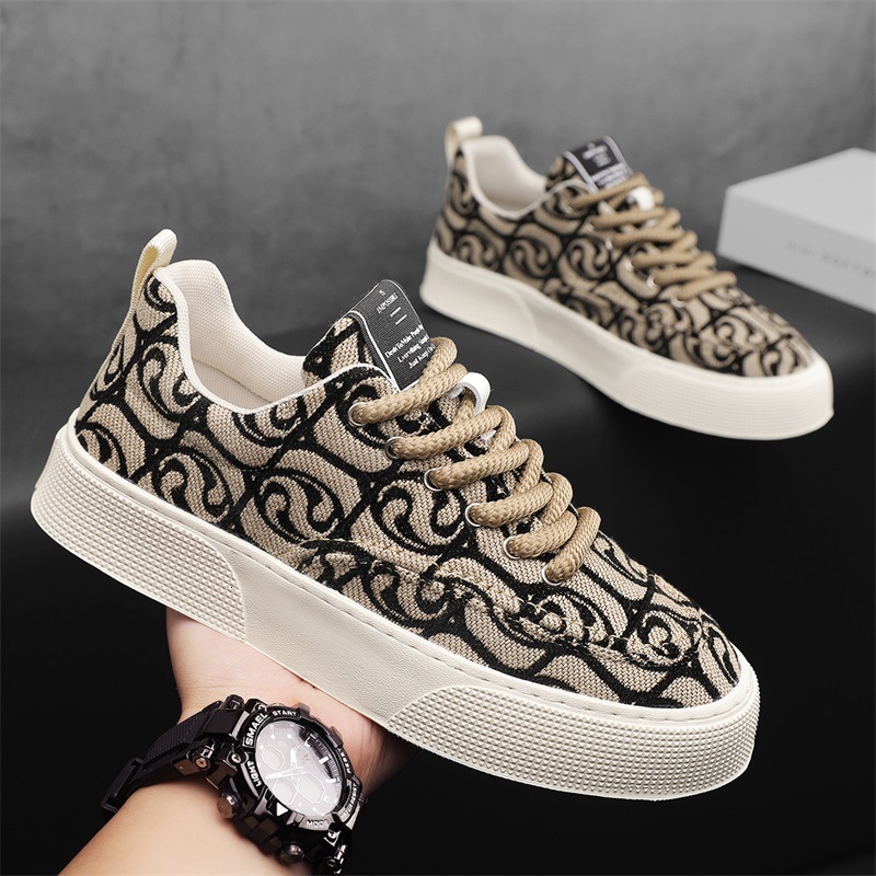 New men's casual Breathable Walking Running Shoes sports sneaker fashionable thick soles board shoes