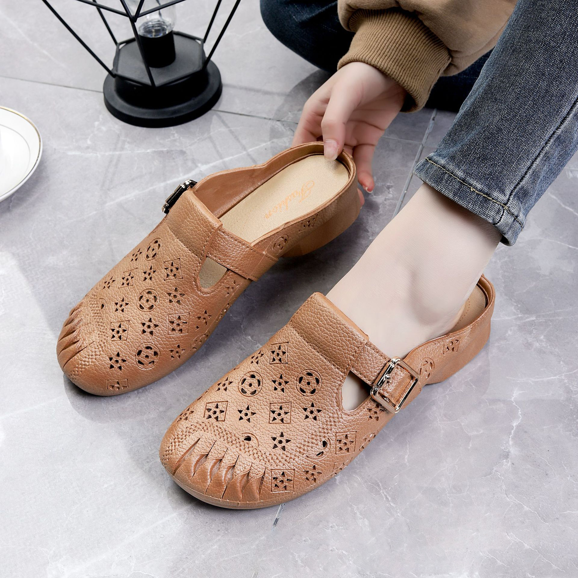 Soft & Non-Slip Half Pack Slippers: Comfy Summer Sandals for Women