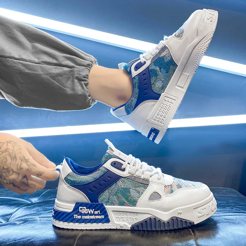Original Fashion Printed Mens Skateboard Sneakers Comfortable Breathable Flat Sneakers Men Non-slip Sports Shoes Baskets Hommes 240624