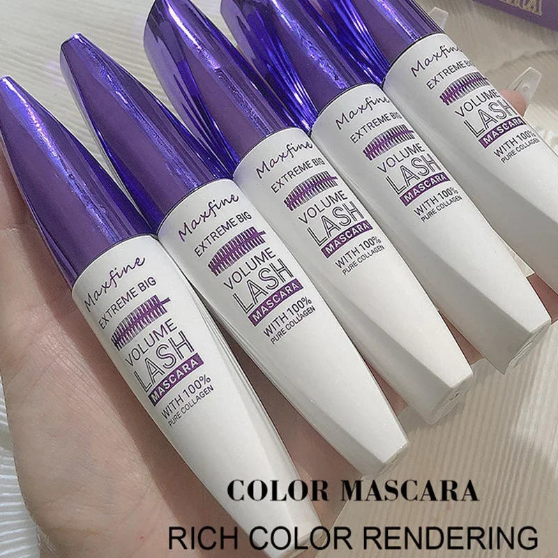 5D Silk Fiber Colorful Mascara Makeup Waterproof Lasting Black Purple Curling Matte Eyelashes Extension Mascara Lash Cosmetics 240625