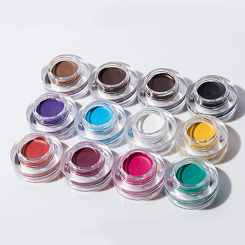 12 Color Waterproof Eyebrow Cream Color-Dyed Eyebrow Gel Brow Tint With Brush Kit Long Lasting Eyebrow Pencil Makeup Tools Red 240625