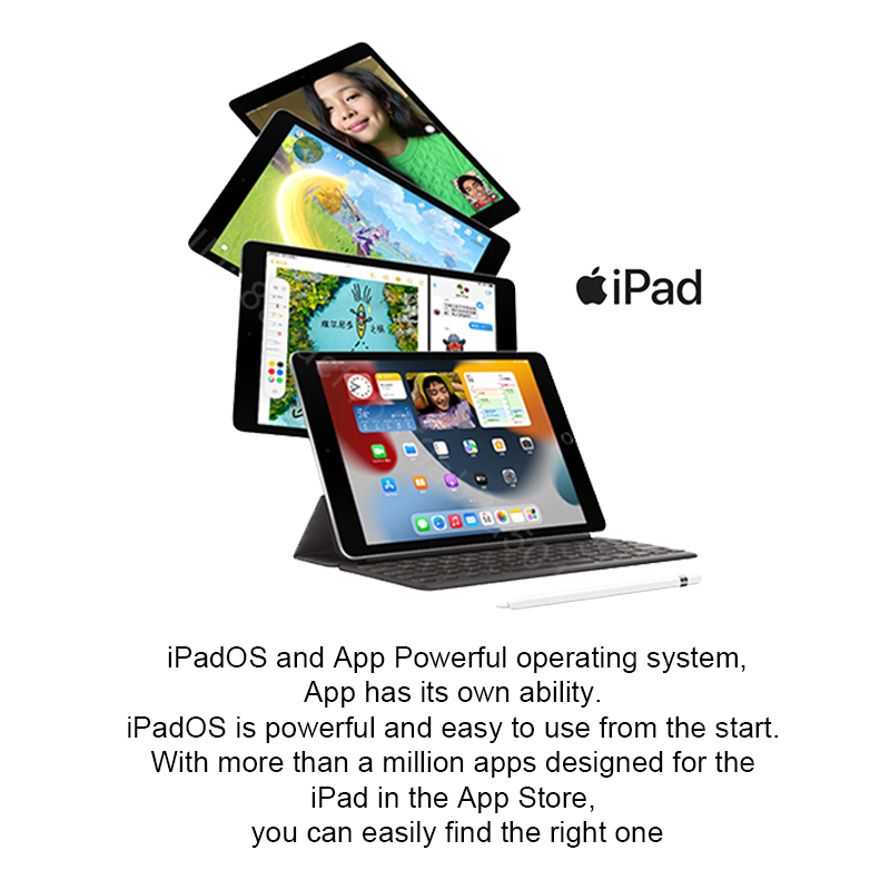 Refurbished 100% Original Apple iPad 9th Generation Tablet 256GB Wi-Fi Version A13 Chip 10.2 ''Display IOS Touch ID 8557mAh Battery Ipad 9