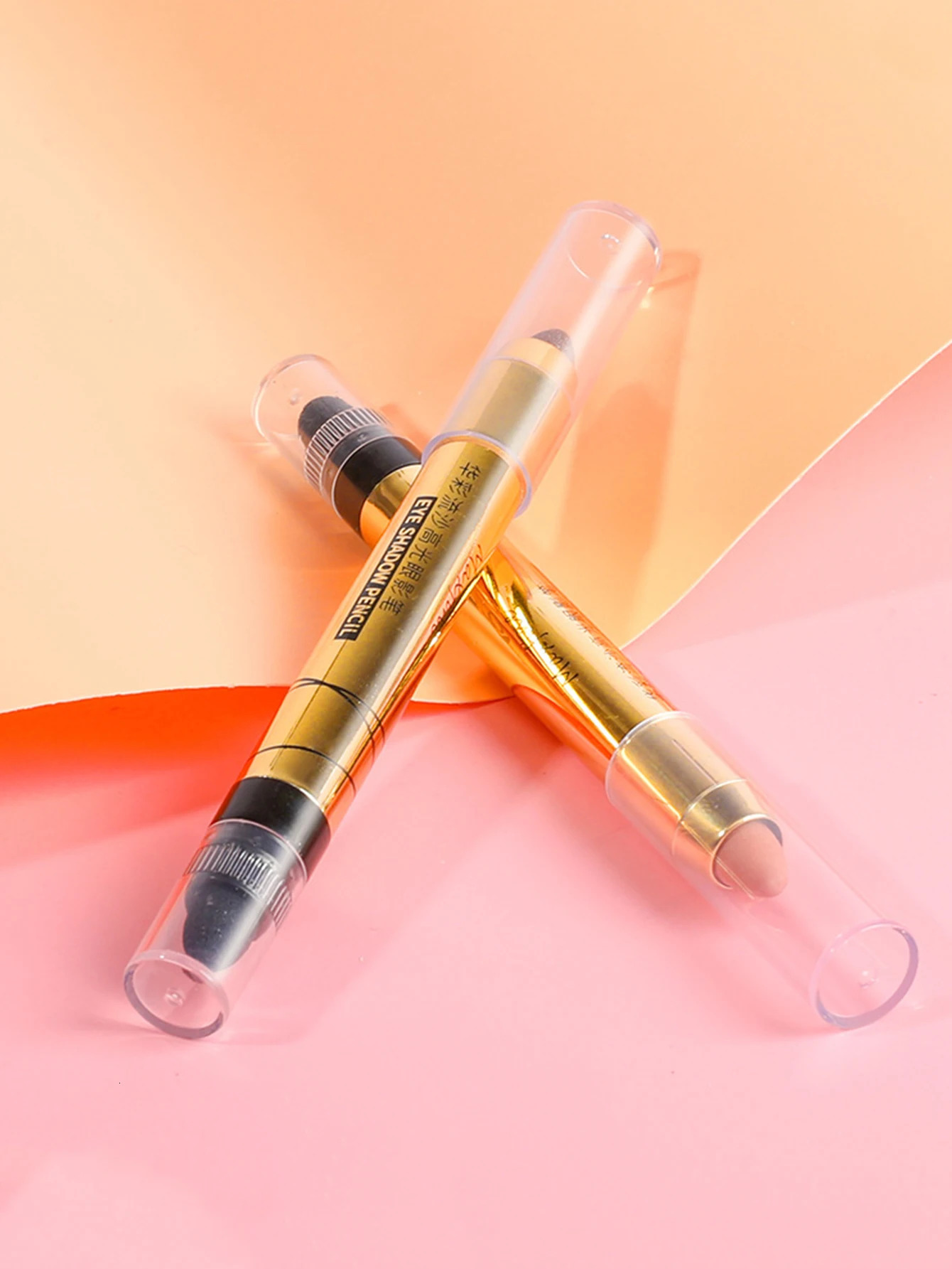 High Gloss Eyeshadow Pencil Double End Beads Bright Flash Eyeshadow Stick Anti Sweat Long Acting High Color Eyeshadow 240624