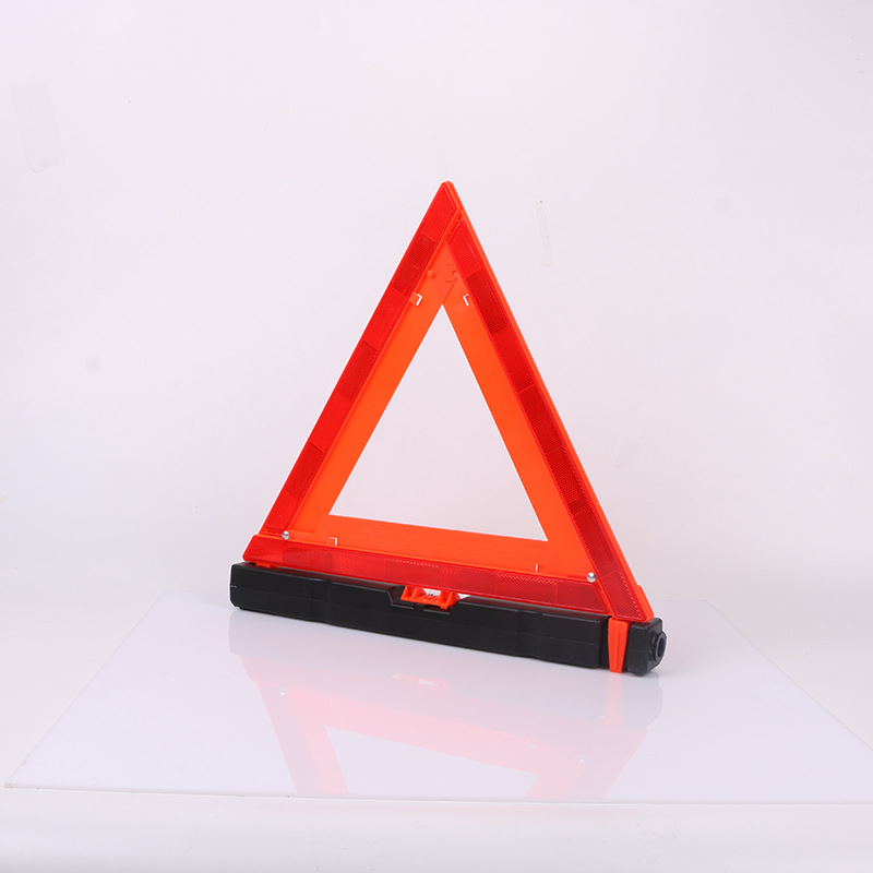 Car reflective triangle warning frame Car malfunction danger Parking emergency folding triangle warning sign tripod