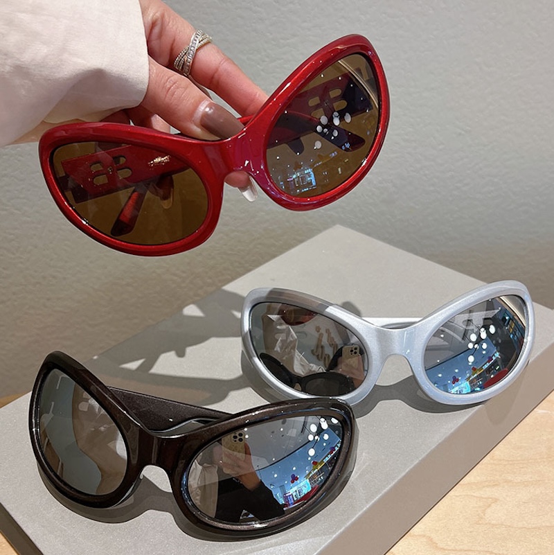 y2k Big Frame Sunglasses Women For Men Fashion Vintage Goggle Luxury Brand Designer Oversized Sun Glasses Trend Punk Shades S86 1349 IVISTA