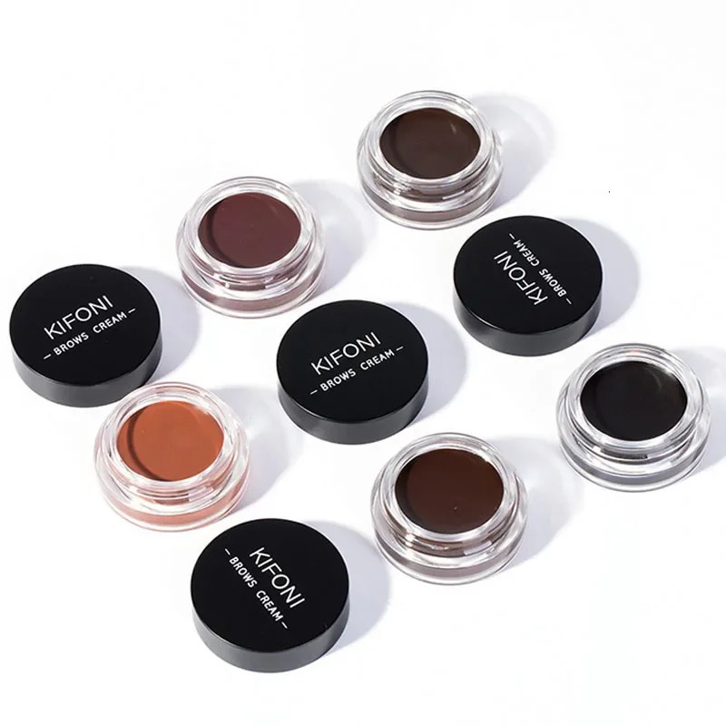 4g Eye Brow Makeup Tool Waterproof Long Lasting Dyed Quick Drying EyeBrow Cream 5 Color Black Brown Eyebrow with Brow Brush 240625