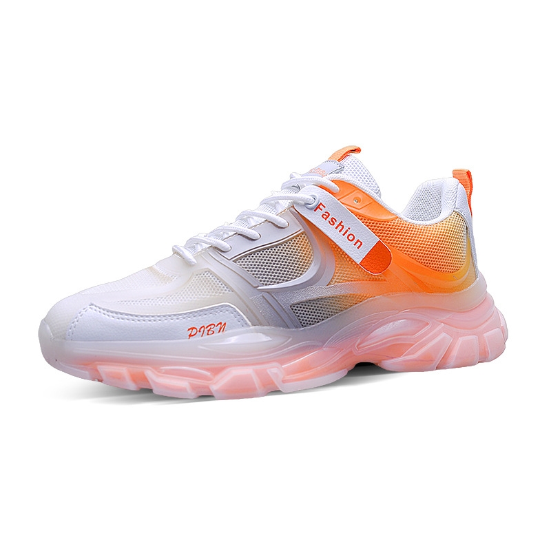 Version Ddmysports Korean Of The Trend Breathable Sports Running Academy Style Outdoor Casual Four Seasons Personality Gradient Daddy Shoes