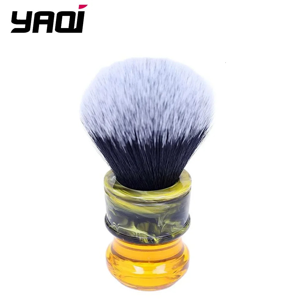 Yaqi 24MM Men Wet Shave Brushes Sagrada Familia BlackWhite Tuxedo Synthetic Fibre Resin Handle o240624