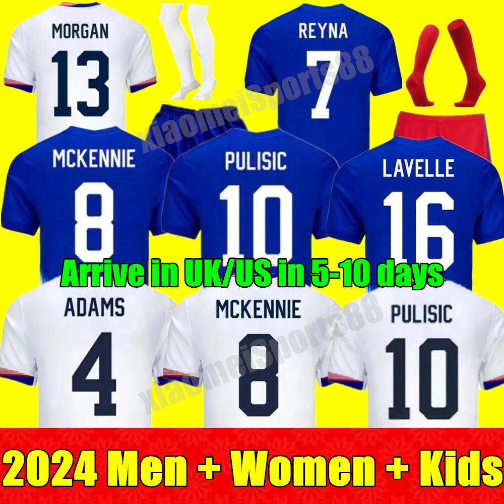 2024 PULISIC MCKENNIE Soccer Jersey SMITH MORGAN BALOGUN MUSAH ADAMS America Football Shirt United States Camisetas home away USA Men WomeN Kids kit Uniform