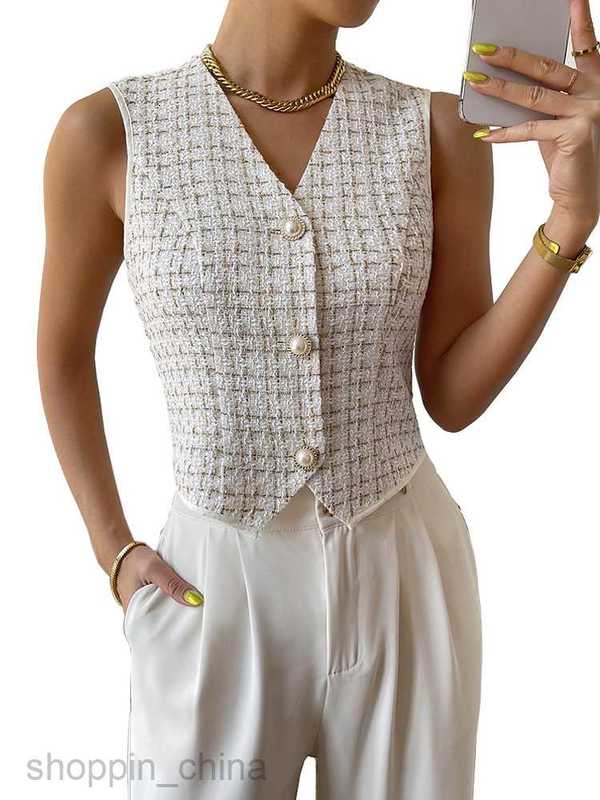 Women Jackets Coats Fashionable Small Fragrant Vest Layered Sleeveless Fashion Single Wear Coat