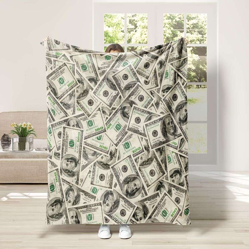 USD dollar Funny Home Gift Air Conditioning Room School Campus Dormitory Office Cover Blanket Flannel quilt high-quality Blanket
