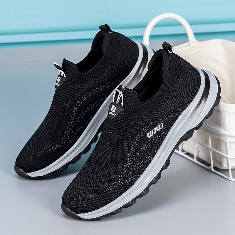 Summer Popular Breathable Spring Father Light Soft Soled Slip-On Middle-Aged And Elderly Walking Sports Leisure Net Men's Women's Shoes 2503