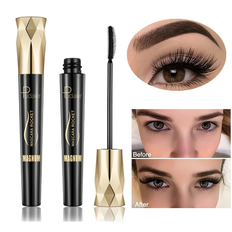 4D Mascara Waterproof Eyelashes Lengthening Long Lasting Silky Lash Black Eyelashes Extension Make Up Beauty Eye Korean Cosmeti 240624