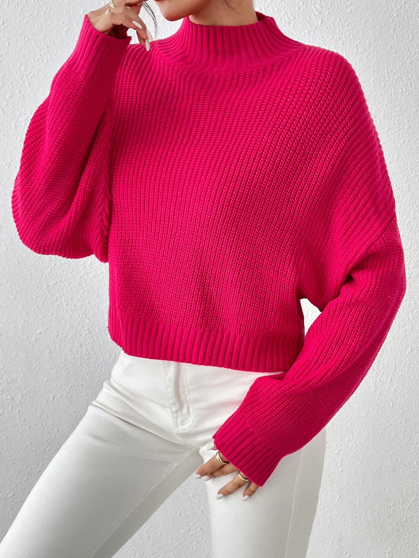 Women's thick knitwear autumn winter loose turtleneck European and American sweater F6.25#54