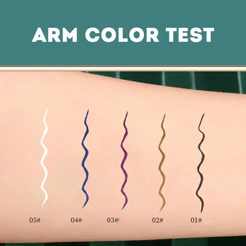 5 Colors Matte Liquid Eyeliner Pencil Waterproof Colorful Quick Drying Eye Liner Pen White Blue Long Lasting Eye Makeup Cosmetic 240624