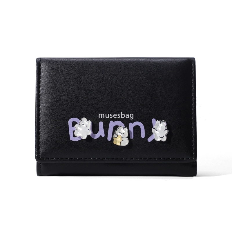 Fashionable Women's Designer Retro Practical YADAS Cute and Lightweight Multi functional Card Bag Acrylic Decoration PU Short 30% Zero Fold Walle