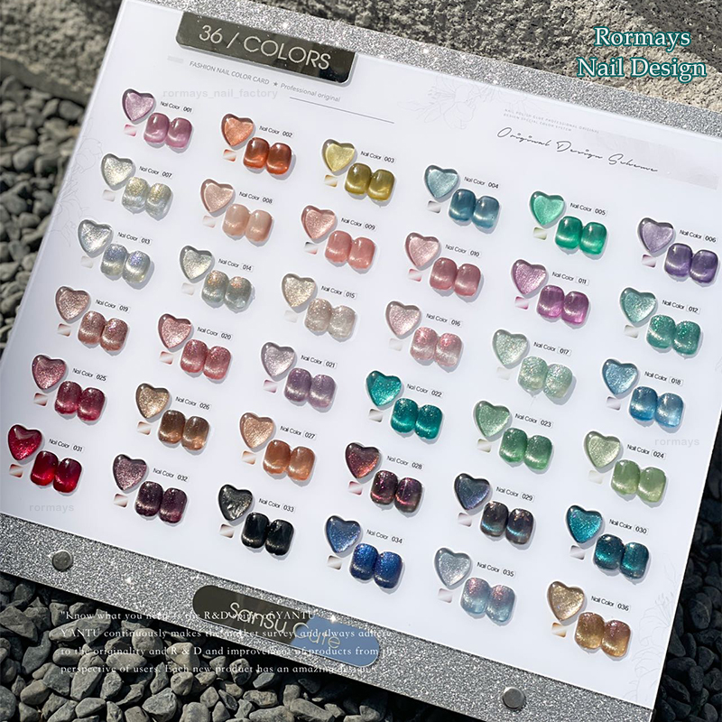 Rormays Star Cat's Eye gel Polished 36PCS Shiny White Moonlight Cat's Eye UV LED Soaked Durable Varnish Nail Art Factory 15ML