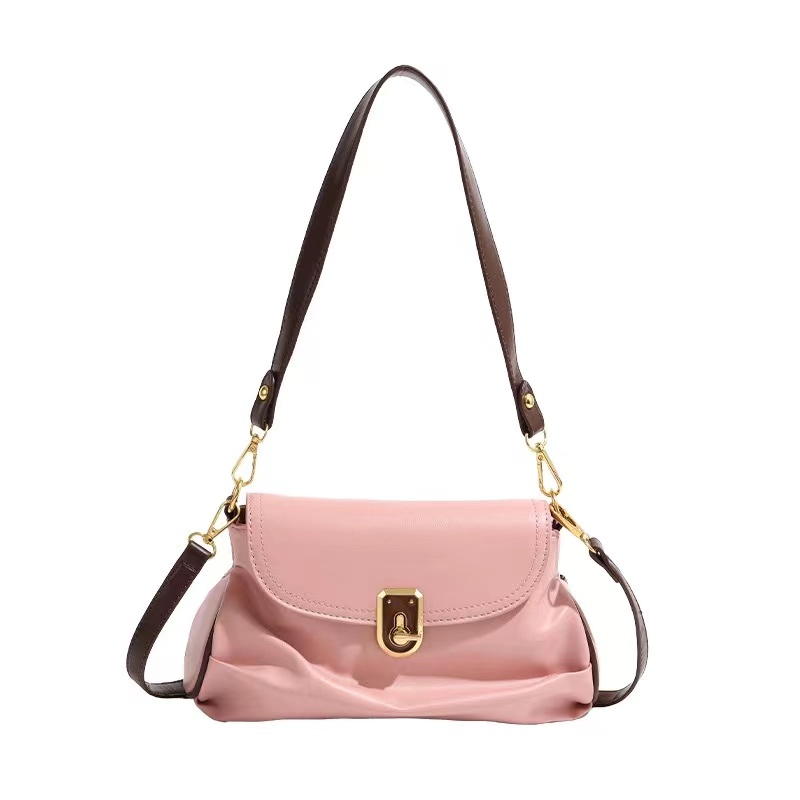 Korean Instagram niche design street trend fashion handbag underarm bag new niche pleated style texture versatile fashion one shoulder crossbody