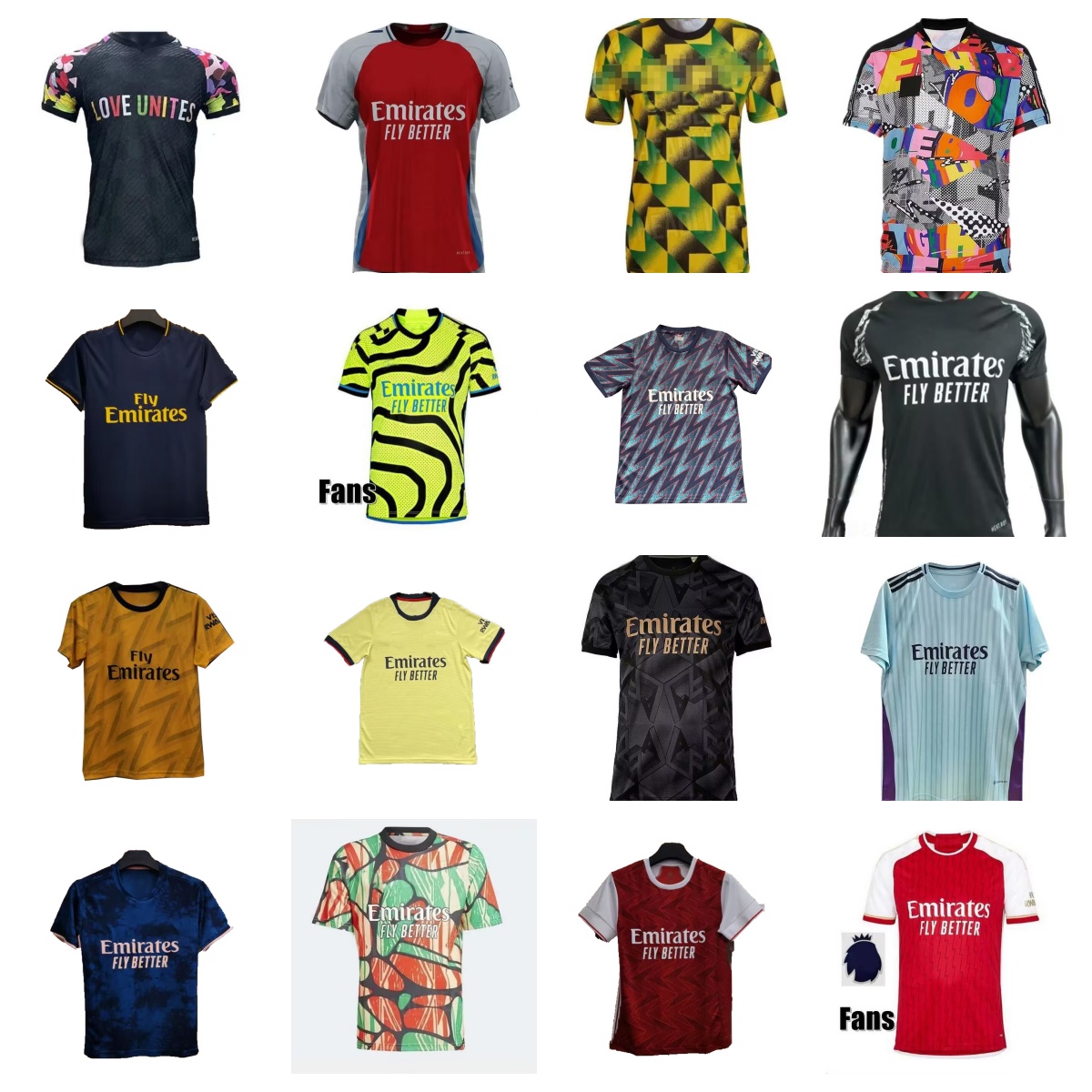 2023 2024 SAKA ARsen soccer jerseys SMITH ROWE G.JESUS SALIBA Fans Player version ODEGAARD MARTINELLI 23 24 football kits shirt Kids boys Away Black