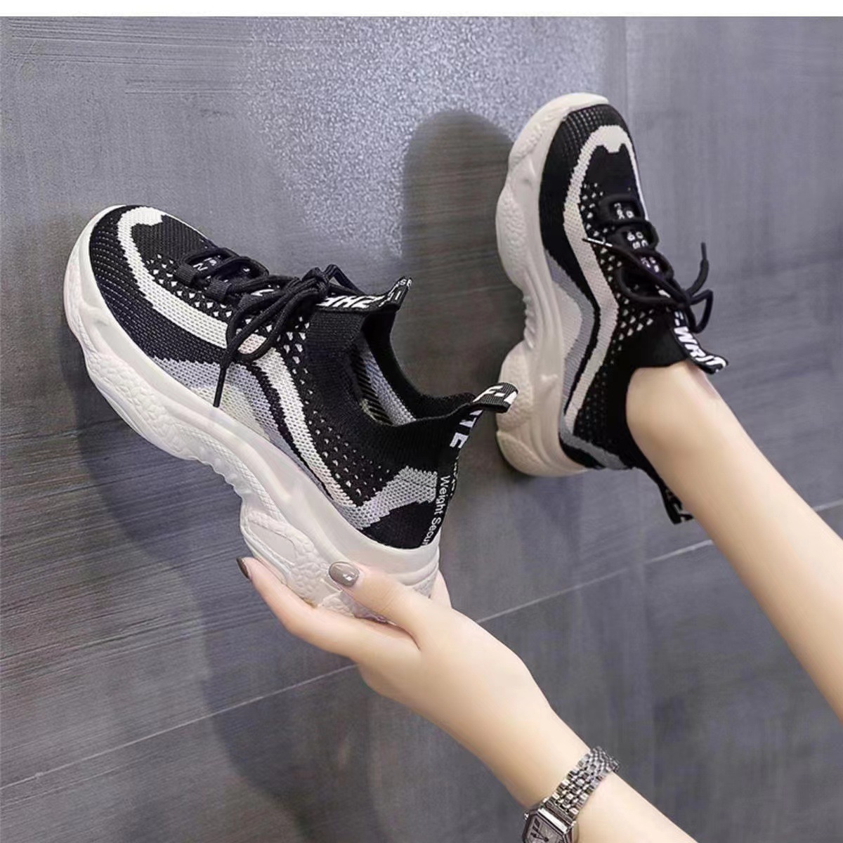 S Ddmysports Women Breathable Casual Korean Sports Shoes Trend Mesh Soft Sole Outdoor ports hoes oft ole