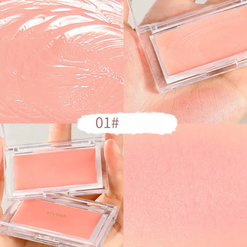 Downycheek Cream Monochrome Blush Paste Mud Woman Peach Blush Paste Cheek Purple 240624