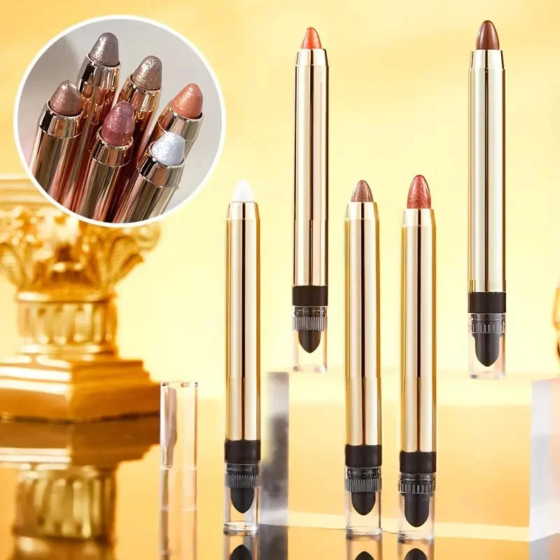 Double-sided Eyeshadow Stick - Highlighter Pen with Pearly Glitter Matte Finish 240624