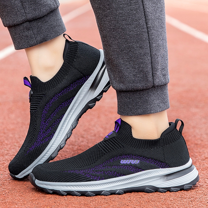 Summer Popular Breathable Spring Father Light Soft Soled Slip-On Middle-Aged And Elderly Walking Sports Leisure Net Men's Women's Shoes 2503