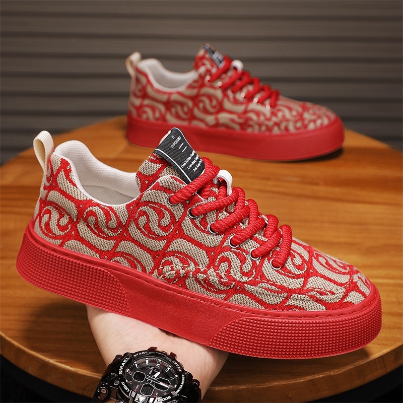 New men's casual Breathable Walking Running Shoes sports sneaker fashionable thick soles board shoes
