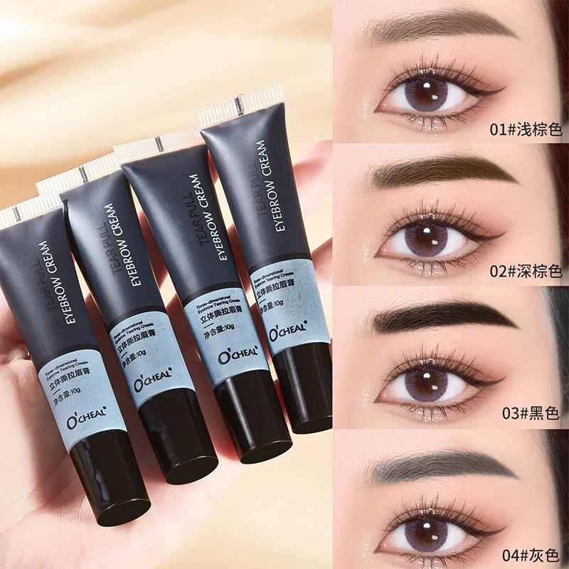 Eyebrow Gel Makeup Tearing Waterproof Long Lasting Semi-Permanent Tattoo Dye DIY Natural Brow Gel Tattoo Tint Cosmetic 4 Color o240625