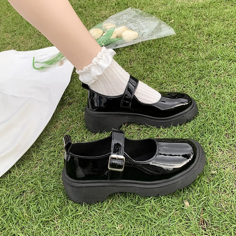 Lolita Shoes Japanese Mary Jane Shoes Women Vintage s Students JK Uniform Platform Shoes Cosplay High Heels Plus Size 42 240625