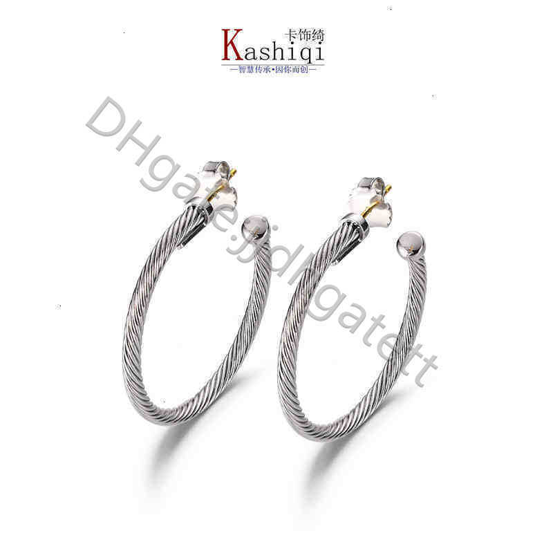 White Earring Hoops Silver Jewelry Earrings Gold Designers Stud Women Jewelrys Twisted Thread Fashion Versatile Plated Needle Twist Popular Accessories