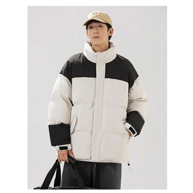 Winter New Loose and Thickened Warm Standing Collar Couple's Cotton Jacket F6.25#86