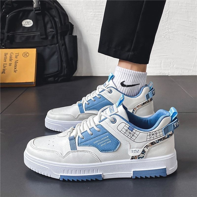 Y atos de hombre New Breathable White Trend Versatile Platform Sports Casual Walking Style Shoes Sneakers Men