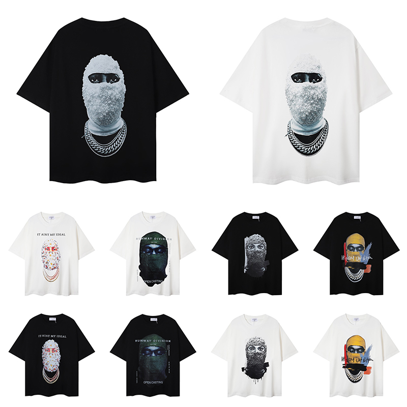 Mens TShirts 2024 Ih Nom Uh Nit Mask Tshirt Men Women High Quality Pearl Man Graphic Tee Cotton Tops Summer Fashion Loose Short Sleeve Streetwear TShirts Black white