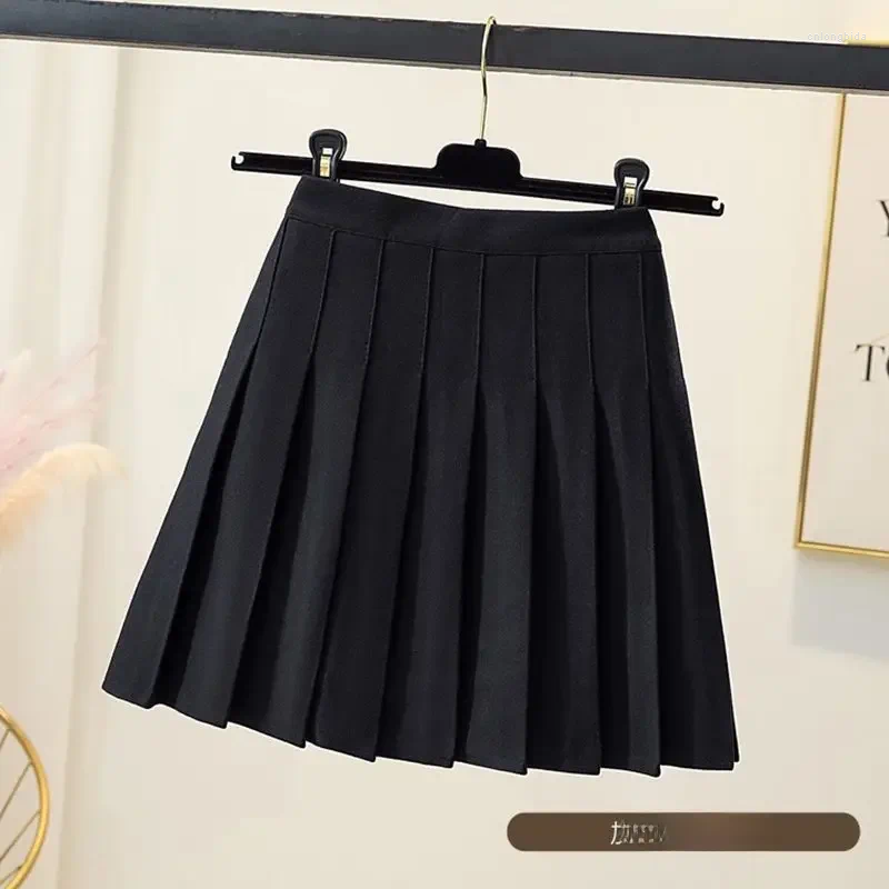 Skirts Thickened Woolen Pleated Skirt Women's High-waisted Slimming A- Line Mini Dress Arrival Autumn/winter 2024 Black Jk Style