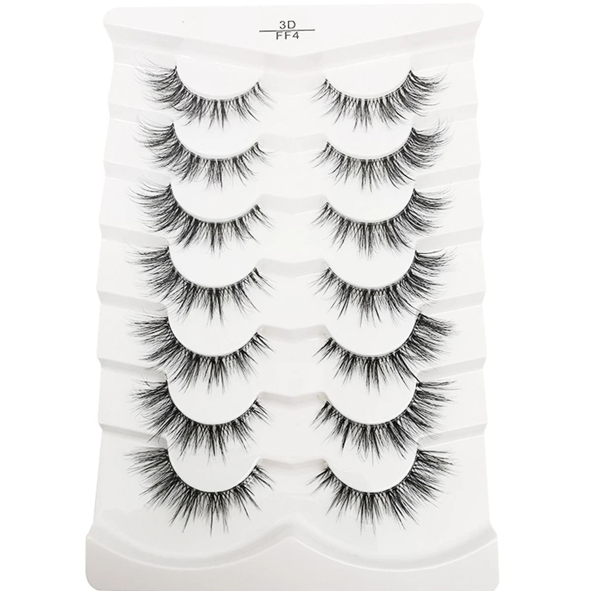 HBZGTLAD 7 pairs Cat Eye Lashes Faux Mink Eyelashes Clear Band Lashes Natural Look Wispy Mink Eyelashes Full Strip Lashes 240625