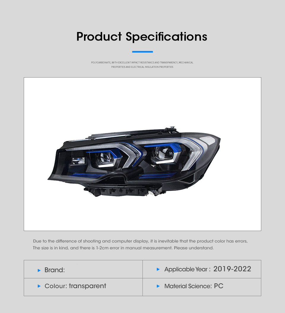 LED Headlight for BMW G20 G28 20 19-20 22 320i 3 Series DRL Running Light LED Low Beam/High Assembly