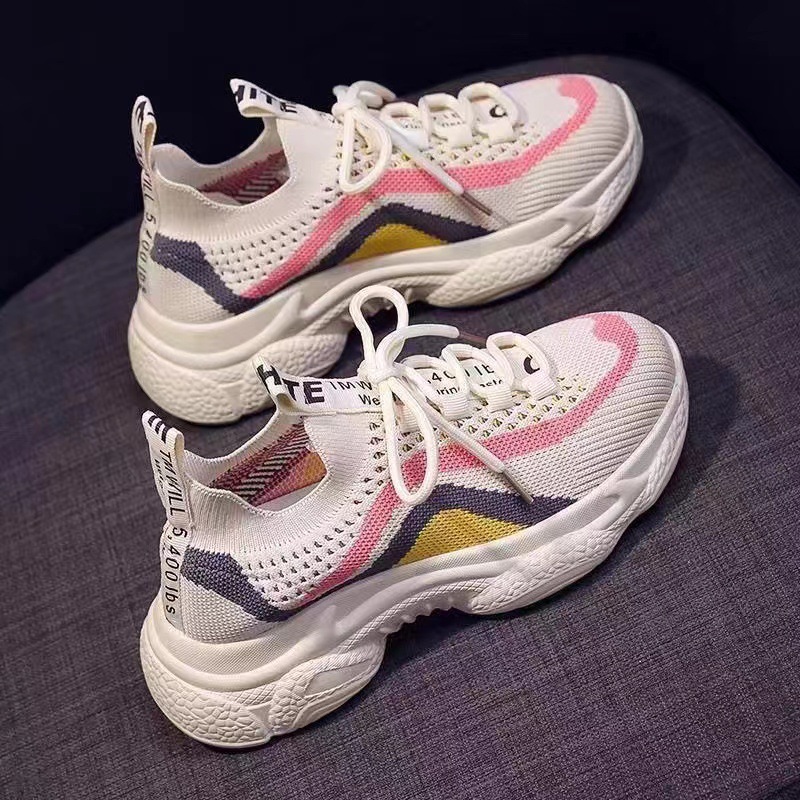 S Ddmysports Women Breathable Casual Korean Sports Shoes Trend Mesh Soft Sole Outdoor ports hoes oft ole