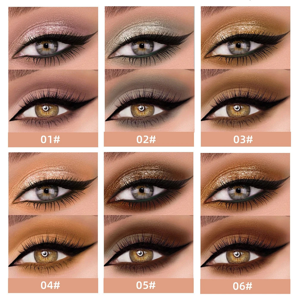 QI Double End Glitter Matte Eye shadow Stick Pencil Eyeshadow Makeup Waterproof Bicolor Shimmer Cosmetics Beauty Makeup Tool 240624
