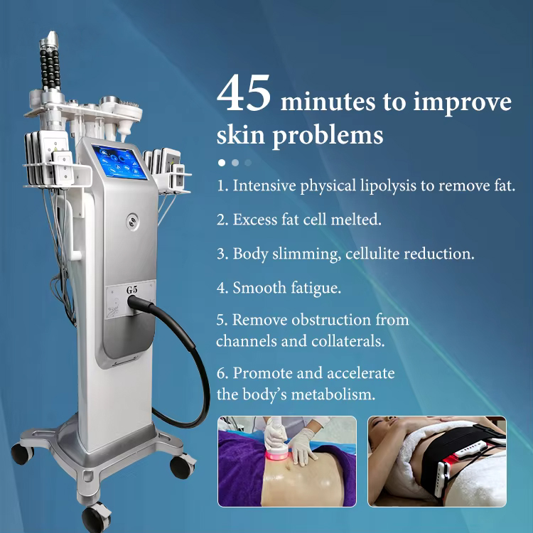 Professional 9 in 1 G5 Massage Sphere Ball Rotation Skin Lifting Lipolysis Laser Fat Burning Body & Face Treatment Comfortable Beauty Machine