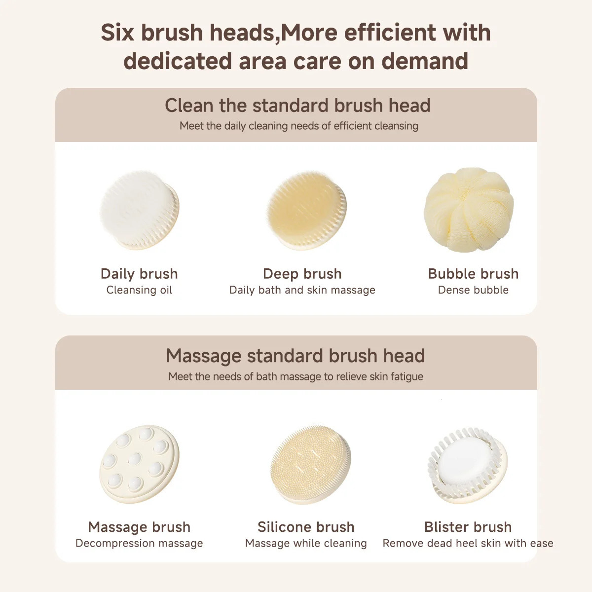 DOCO Back Brushing Tool Electric Shower Brush Foot trimmer Multi functional Back Rubbing Massage Body Rubbing Towel Long handled 240624