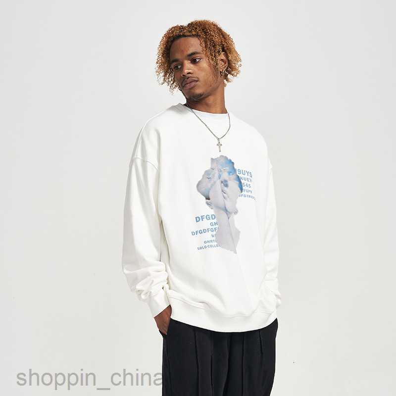 Men's Hoodies Sweatshirts New men round neck sweater spring pure cotton fashion brand digital printing loose men' shirt bottoming shirt