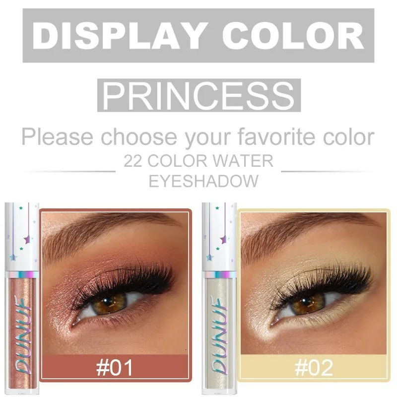 24-Color Liquid Eyeshadow Stick Metallic Green Purple High Gloss Pearlescent Glitter Eye Shadow Waterproof Stage Makeup Pigment 240624