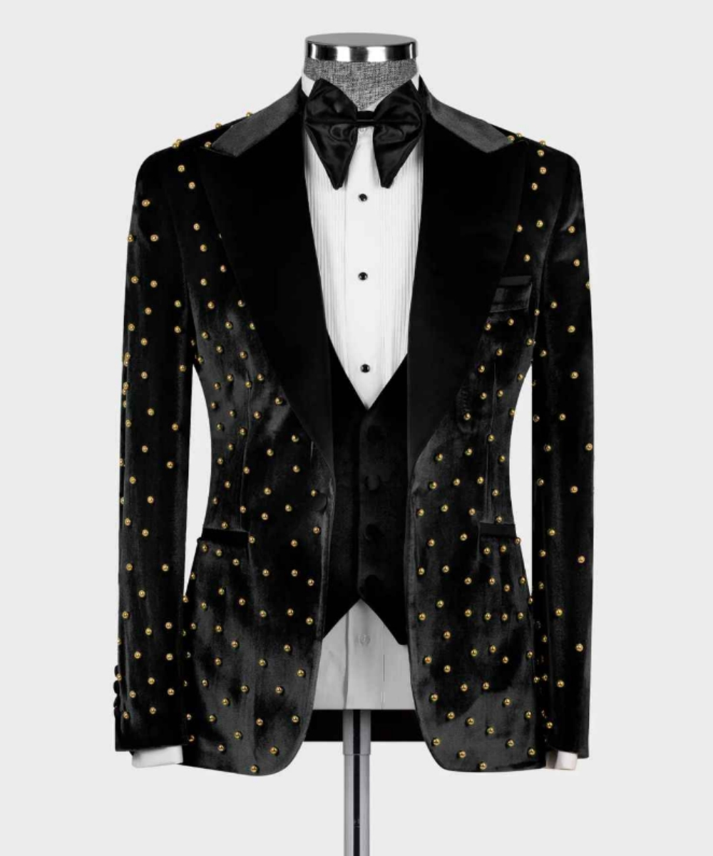 Fashion Mens Blazer Jackets Work Coats For Men Peaked Lapel Party Wedding Suits Blazers Designer Beaded Pearls Single Row Buckle High Quality Cheap Pr