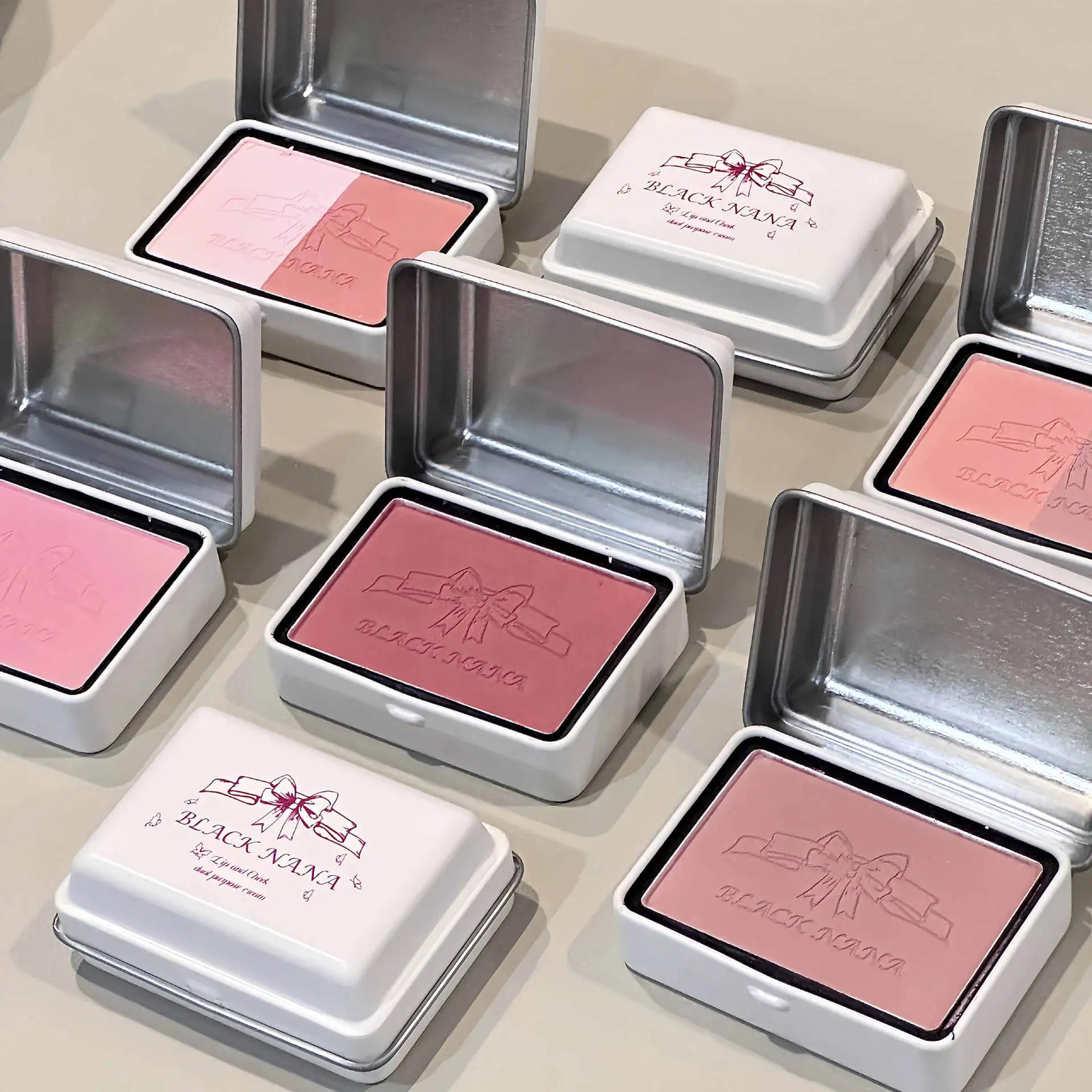 Iron Box Blusher Mineral Powder Long-lasting Natural Cheek Contour Tint Pink Color Blocking Blush Cosmetics Blush Palette 240624
