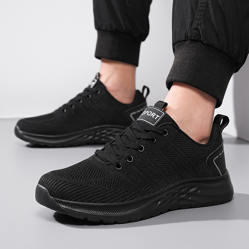 new 2024 Spring Summer Large Size Couple Fashion Shoes Casual Soft Sole Sports Shoes Breathable Single Flying Woven Running Mesh Shoes
