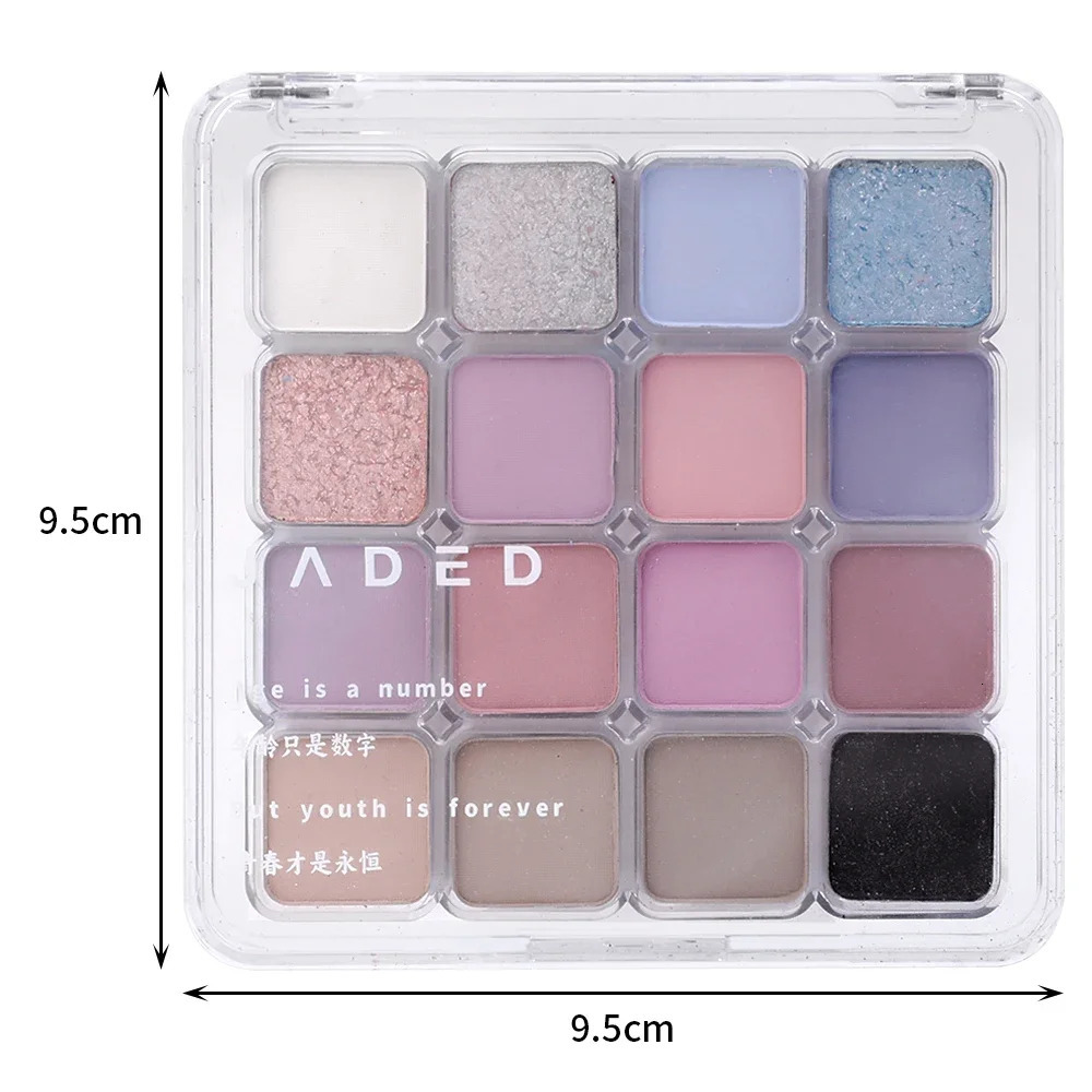 16 Colors Eyeshadow Palette Pearlescent Matte Low Saturation Waterproof Glitter Eye Shadow Lasting Eyes Makeup Korean Cosmetics 240624