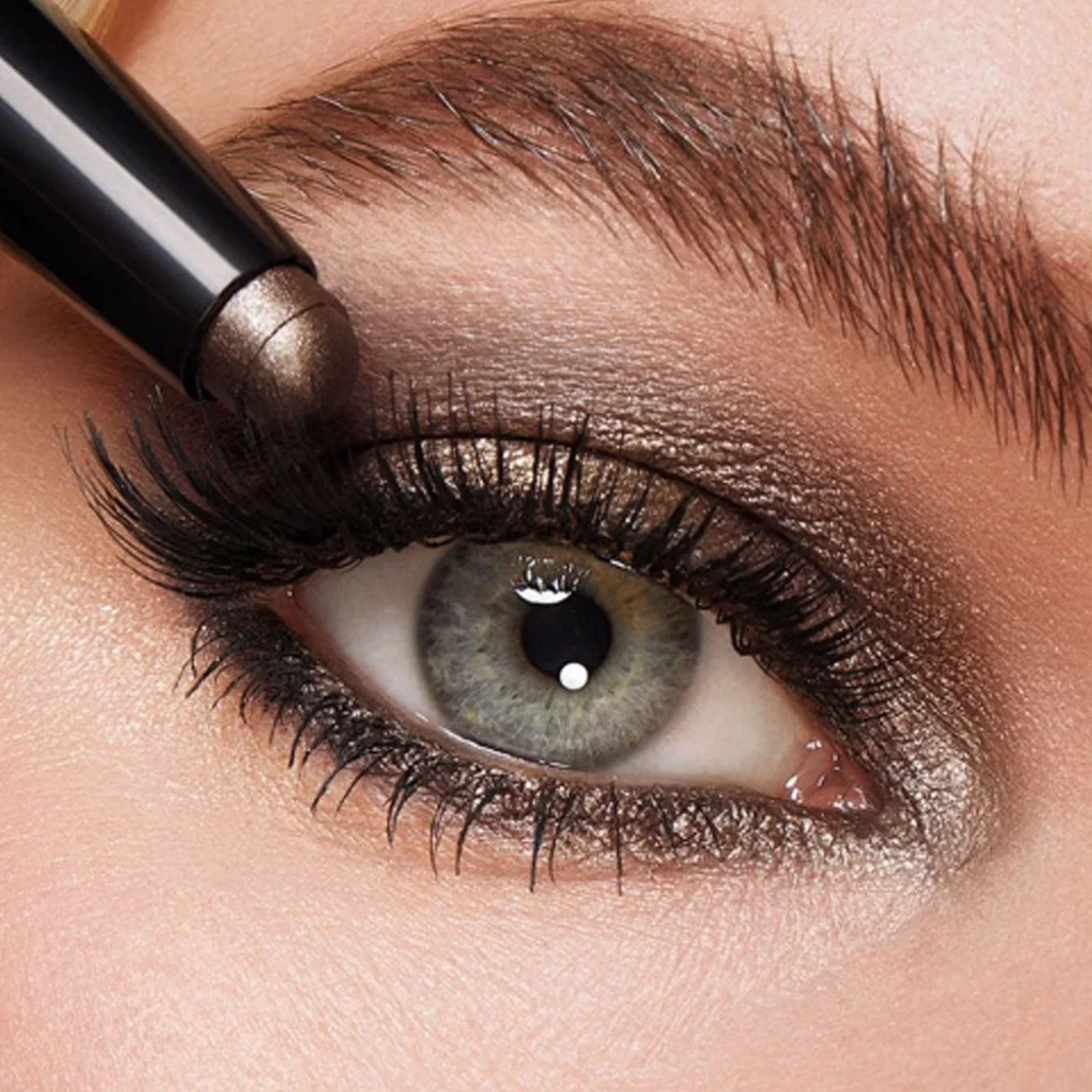 Waterproof Glitter Brown Eyeshadow Pen Lasting Shimmer Matte Lying Silkworm Eyeshadow Pencil Highlighter Stick Eyes Makeup Tools 240624