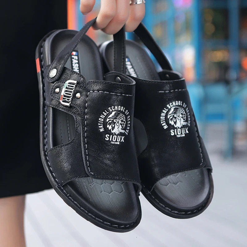 Summer Mens Sandals Beach Shoes Summer Leisure Beach Roman Men Outdoor Sandals High Quality Slippers Soft Bottom Zapatos Hombre 250225