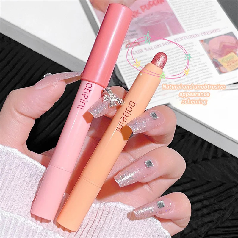 Pearlescent Eyeshadow Stick Pencil Glitter Eyeshadow Waterproof Shimmer Silkworm Liner Pen High-gloss Cosmetics Beauty Makeup 240624